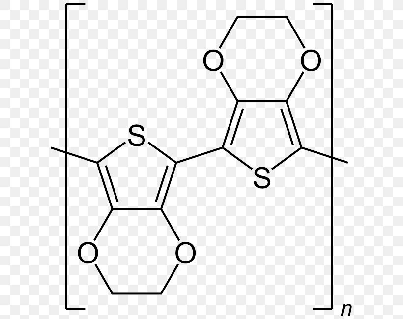 Poly(3,4-ethylenedioxythiophene) Conductive Polymer PEDOT:PSS, PNG, 628x649px, Polymer, Area, Black, Black And White, Conductive Polymer Download Free