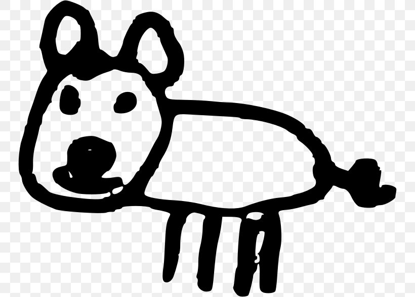 Large White Pig Drawing Clip Art, PNG, 748x588px, Large White Pig, Artwork, Black, Black And White, Canidae Download Free