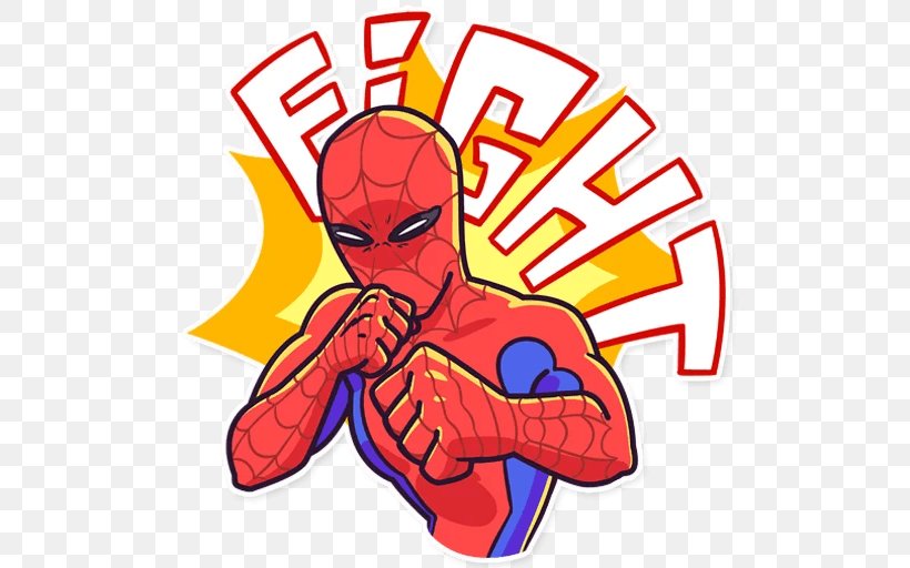 Spider-Man Telegram Sticker Superhero Comics, PNG, 512x512px, Watercolor, Cartoon, Flower, Frame, Heart Download Free