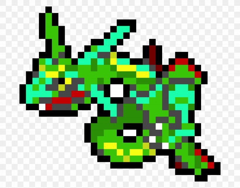 Groudon Rayquaza Pokémon Bead Pixel Art Png 3700x2900px