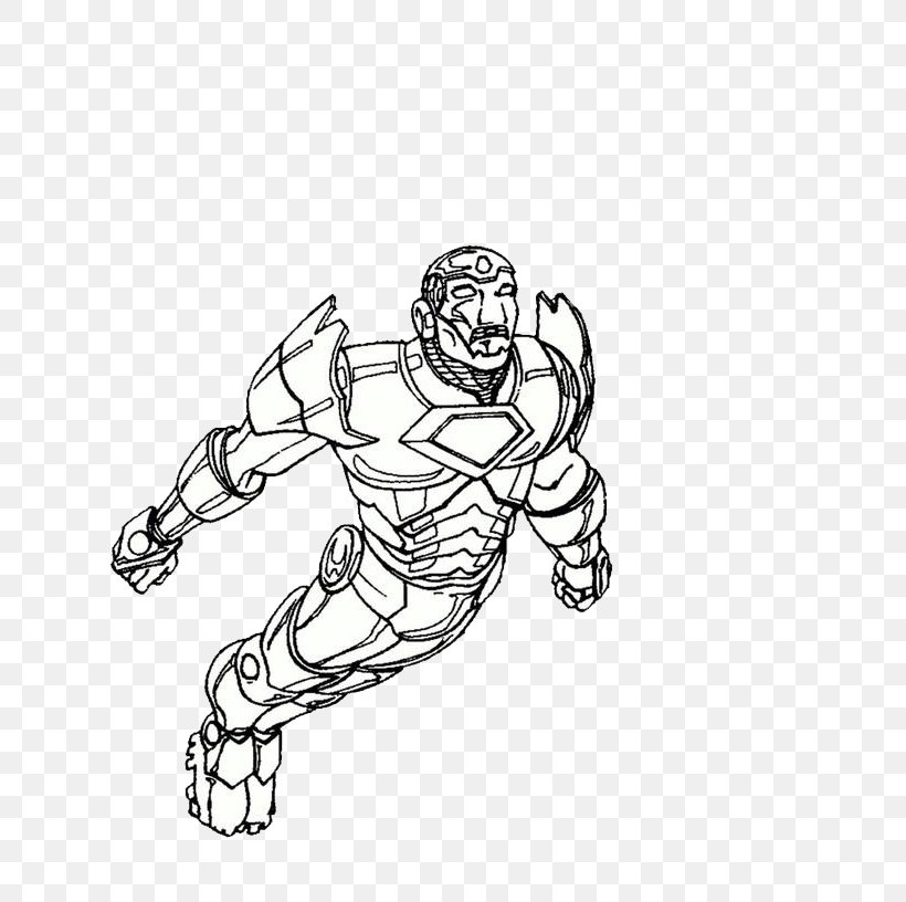 Iron Man Coloring Book Child, PNG, 730x816px, Iron Man, Area, Arm, Art, Black And White Download Free