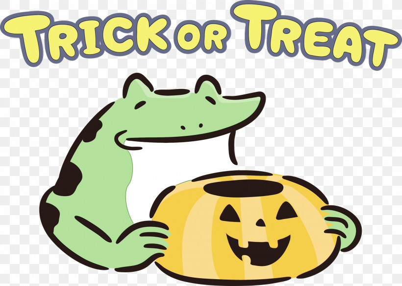 Cartoon Yellow Snout Happiness Meter, PNG, 3000x2142px, Trick Or Treat, Biology, Cartoon, Happiness, Happy Halloween Download Free