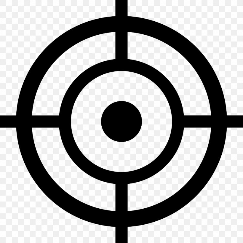 Reticle Telescopic Sight, PNG, 980x980px, Reticle, Area, Avatar, Black And White, Symbol Download Free