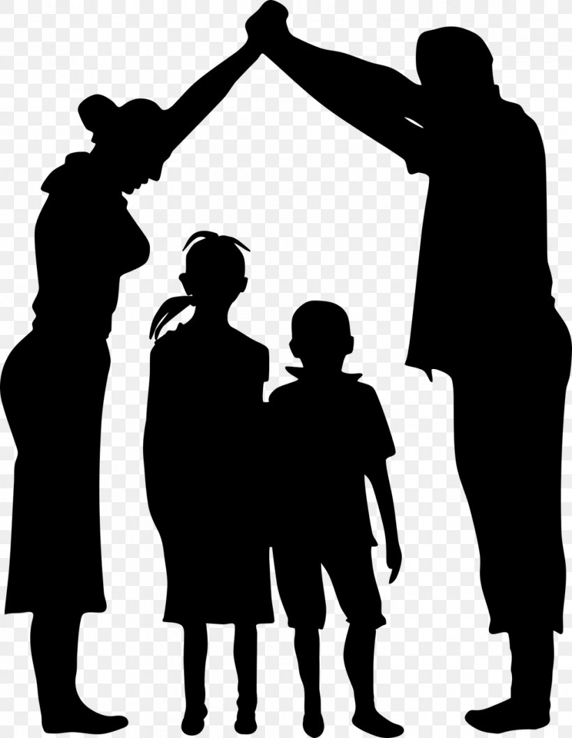 Family Silhouette Clip Art, PNG, 992x1280px, Family, Black And White, Child, Communication, Conversation Download Free