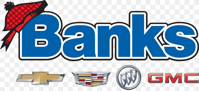 Logo Brand Product Banks Chevrolet Cadillac Buick GMC Clip Art, PNG, 2078x957px, Logo, Area, Banner, Blue, Brand Download Free
