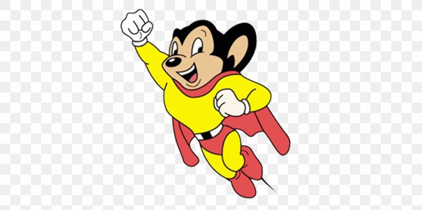 Mighty Mouse Cartoon Comics, PNG, 1140x569px, Watercolor, Cartoon, Flower, Frame, Heart Download Free