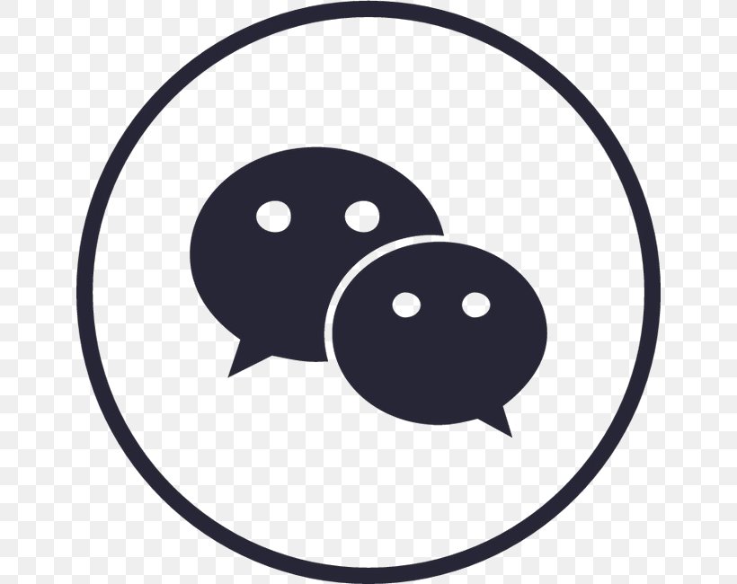 WeChat Instant Messaging, PNG, 650x650px, Wechat, Area, Black, Black And White, Instant Messaging Download Free