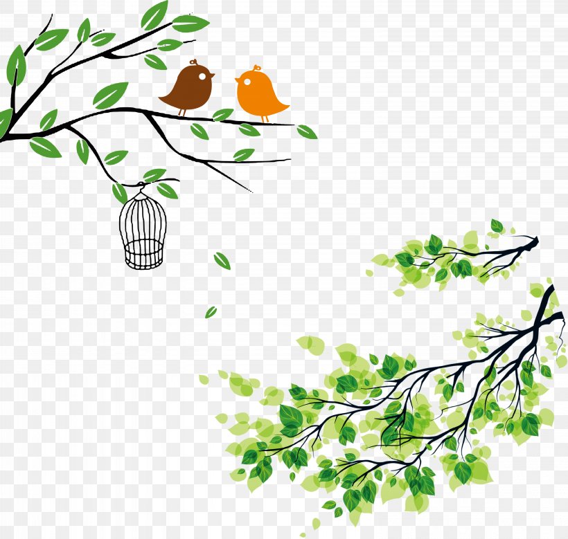 Leaf Twig U624bu6284u5831 Clip Art, PNG, 6159x5855px, Leaf, Area, Border, Branch, Cartoon Download Free