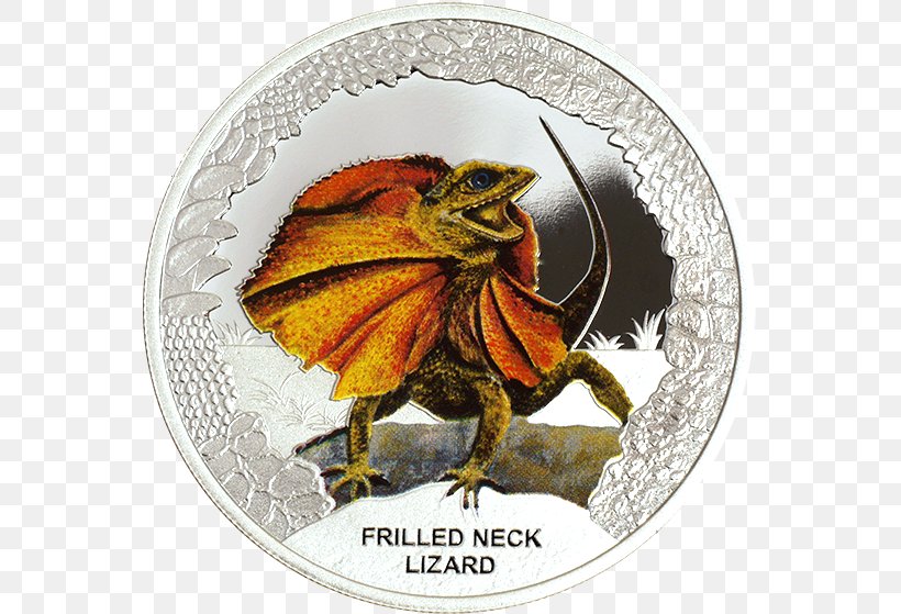 Perth Mint Reptile Frilled-neck Lizard Proof Coinage, PNG, 560x559px, Perth Mint, Coin, Dragon, Fauna, Frilledneck Lizard Download Free