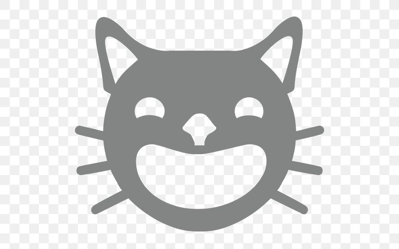 Whiskers Face With Tears Of Joy Emoji Sticker Clip Art, PNG, 512x512px, Whiskers, Black, Black And White, Carnivoran, Cat Download Free