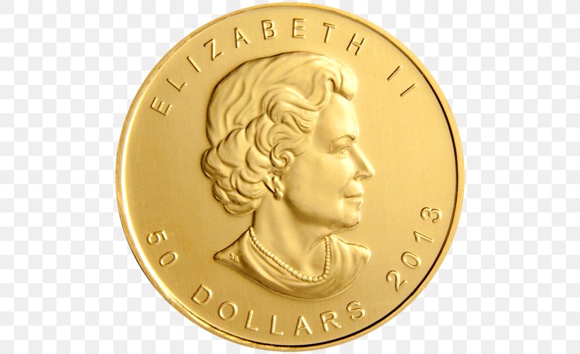 Coin Canada Canadian Gold Maple Leaf, PNG, 500x500px, Coin, Bronze Medal, Bullion Coin, Canada, Canadian Gold Maple Leaf Download Free