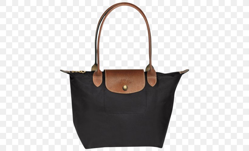 Longchamp Le Pliage Large Nylon Shoulder Tote Tote Bag Handbag, PNG, 500x500px, Longchamp, Bag, Black, Brand, Brown Download Free