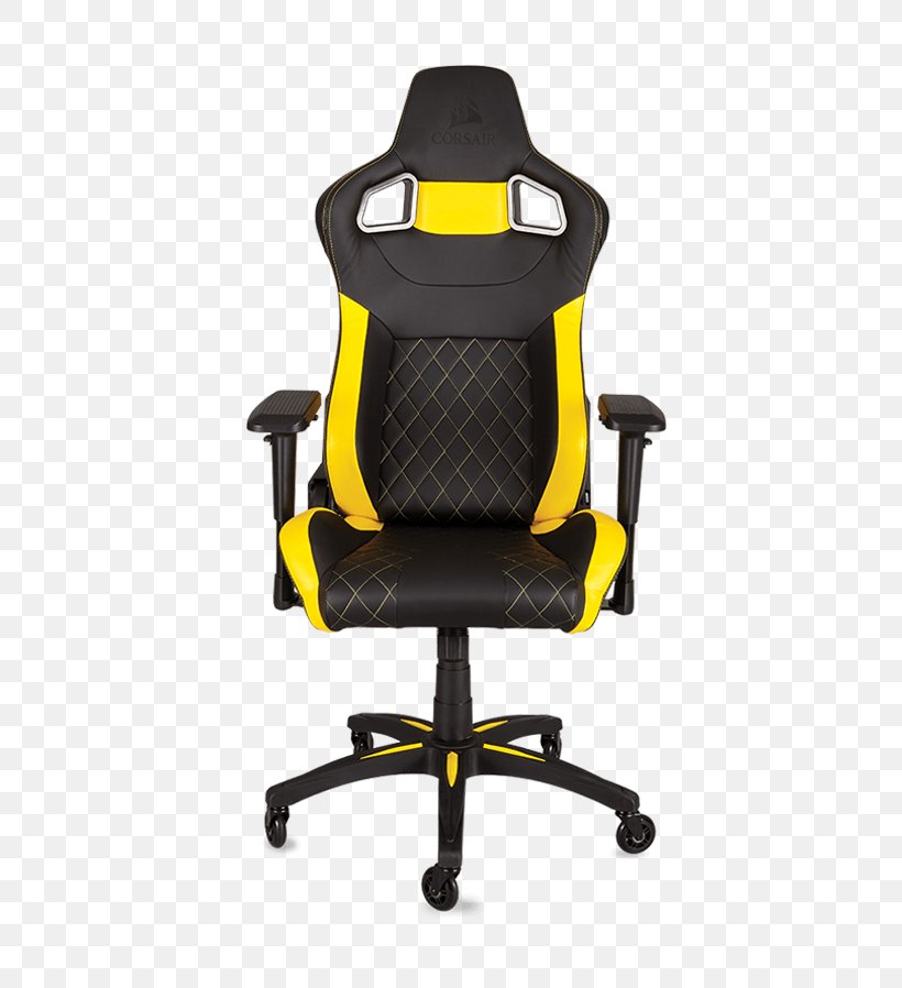 Gaming Chair Office & Desk Chairs Video Game Corsair Components, PNG, 500x898px, Gaming Chair, Caster, Chair, Comfort, Computer Download Free