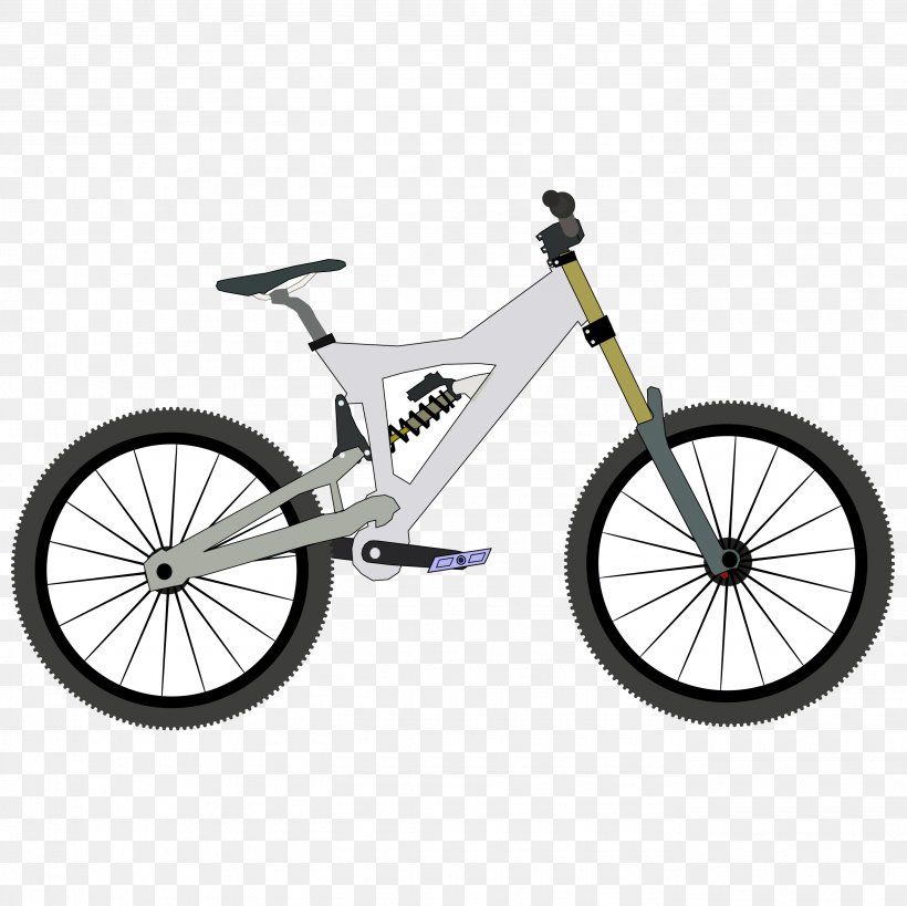 Bicycle Downhill Mountain Biking Downhill Bike Clip Art, PNG, 2750x2750px, Bicycle, Bicycle Accessory, Bicycle Drivetrain Part, Bicycle Frame, Bicycle Part Download Free