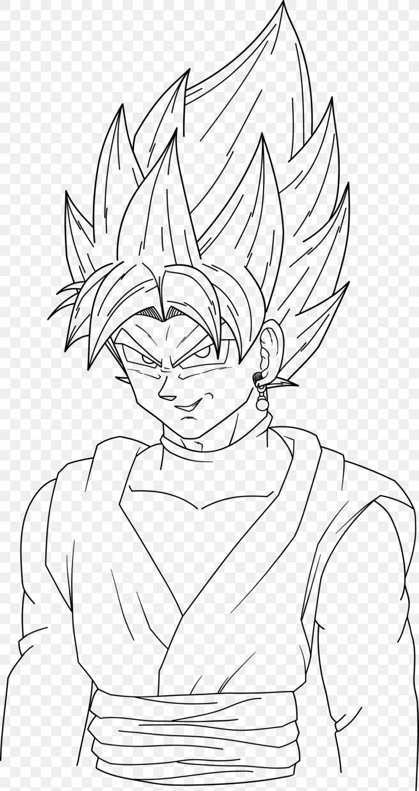 Goku Trunks Vegeta Majin Buu Line Art, PNG, 1280x2415px, Goku, Arm, Artwork, Black, Black And White Download Free