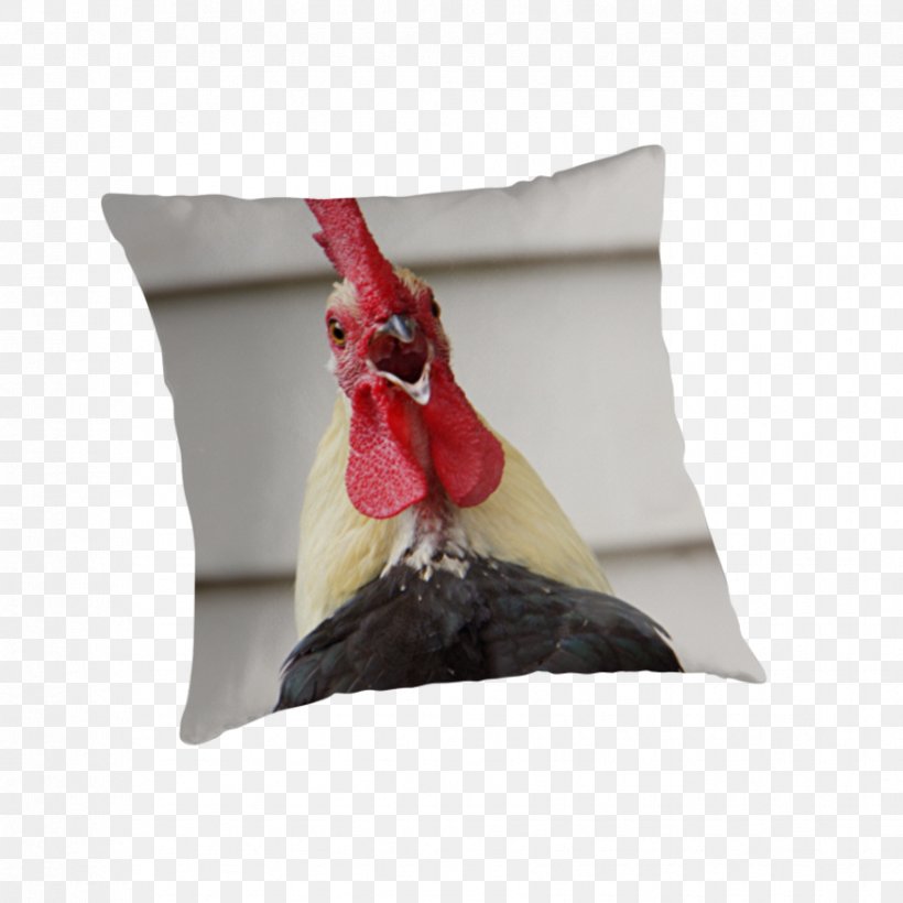 Cushion Throw Pillows Rooster, PNG, 875x875px, Cushion, Beak, Chicken, Galliformes, Pillow Download Free