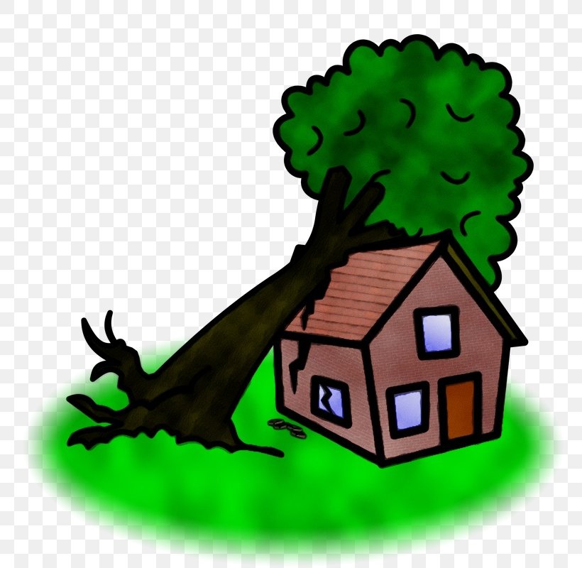 Green Cartoon Clip Art Tree House, PNG, 795x800px, Watercolor, Cartoon, Fictional Character, Green, House Download Free