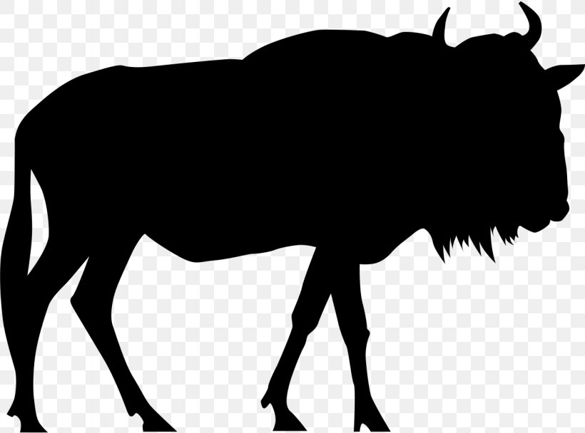 Silhouette Dog Clip Art, PNG, 1280x950px, Silhouette, Black And White, Black Wildebeest, Blue Wildebeest, Cattle Like Mammal Download Free