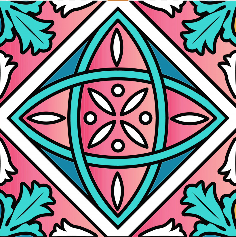 Visual Arts Sticker Pattern Symmetry Kaleidoscope, PNG, 2993x3000px, Marc Tile, Kaleidoscope, Paint, Petal, Price Download Free