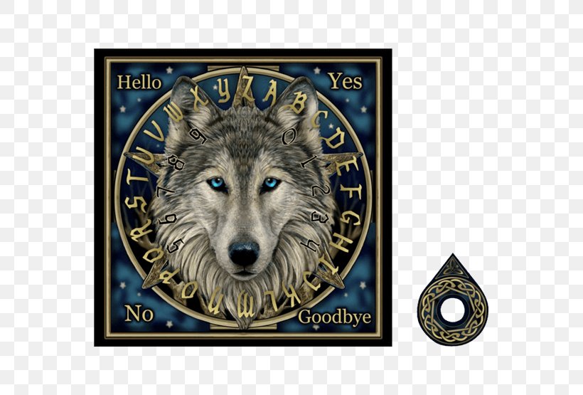 Ouija Gray Wolf Planchette Spirit Witchcraft, PNG, 555x555px, Ouija, Board Game, Dog Like Mammal, Dowsing, Fauna Download Free