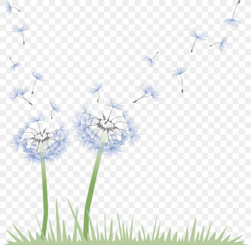 Common Dandelion Pattern, PNG, 1000x978px, Common Dandelion, Blue, Chicory, Dandelion, Floral Design Download Free