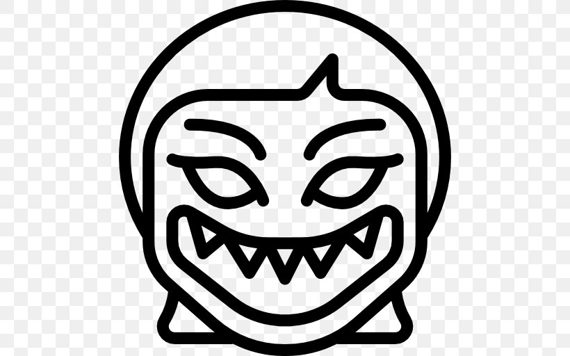 Emoji Smiley Clip Art, PNG, 512x512px, Emoji, Art, Black And White, Demon, Emoticon Download Free