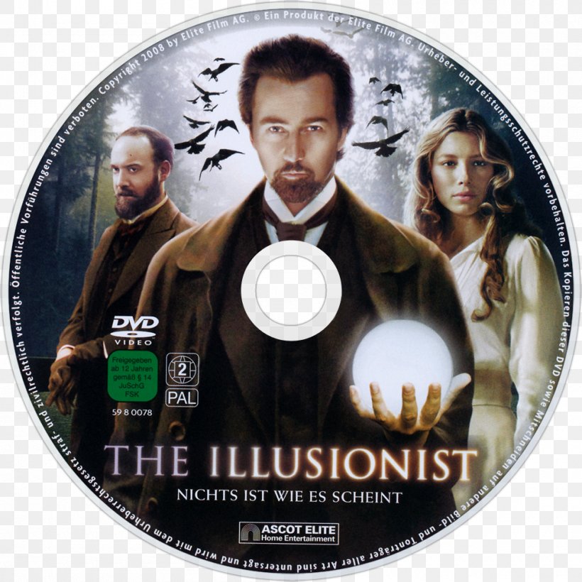 Edward Norton Jessica Biel The Illusionist Blu-ray Disc DVD, PNG, 1000x1000px, Edward Norton, Bluray Disc, Compact Disc, Dvd, Film Download Free