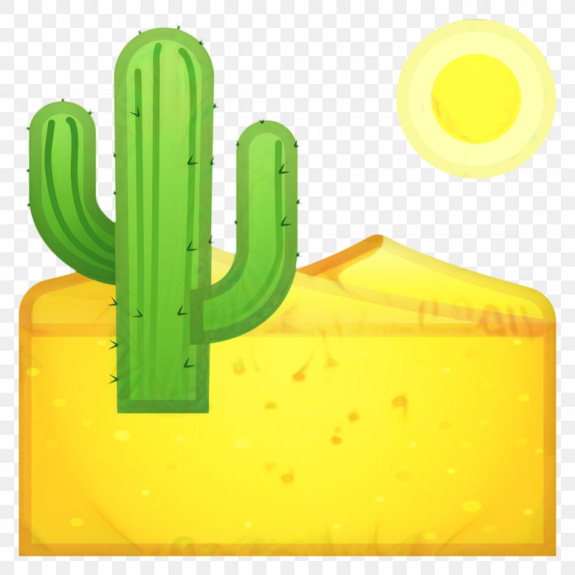 Cactus Cartoon, PNG, 1024x1024px, Yellow, Cactus, Caryophyllales, Green, Plant Download Free