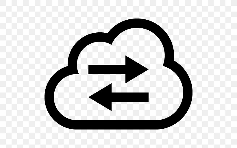 Symbol Arrow Internet, PNG, 512x512px, Symbol, Area, Black And White, Cloud Computing, Computer Network Download Free