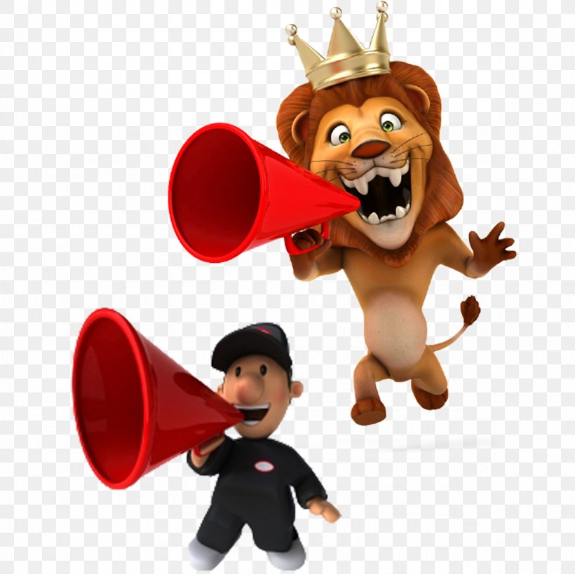 Lion Cartoon Illustration, PNG, 1181x1181px, Photography, Cartoon, Illustration, Mascot, Megaphone Download Free