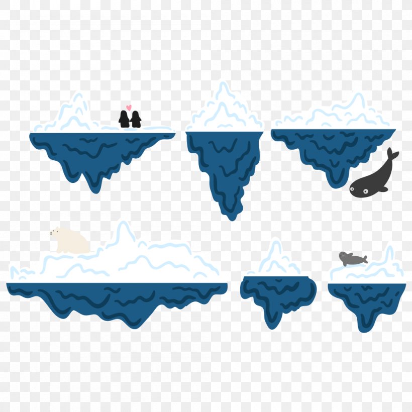 Penguin Arctic Ocean Iceberg, PNG, 1000x1000px, Penguin, Arctic, Arctic Ocean, Blue, Designer Download Free
