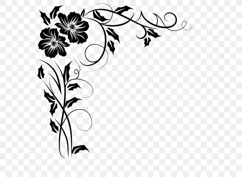 Paper Floral Design Clip Art, PNG, 600x600px, Paper, Art, Artwork, Black, Black And White Download Free