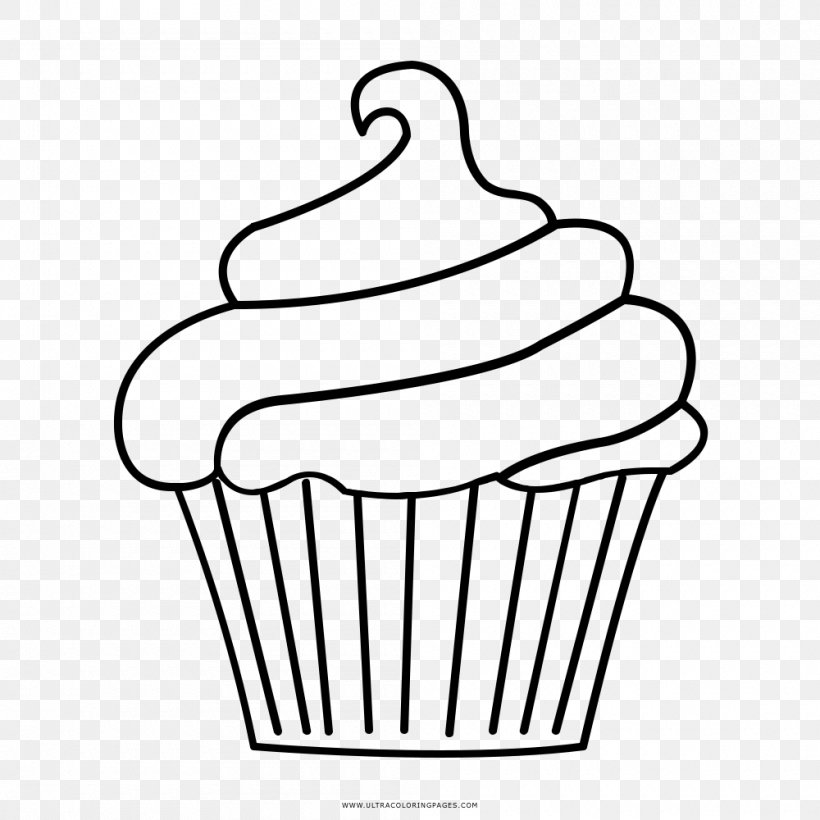 Cakes And Cupcakes Frosting & Icing Clip Art, PNG, 1000x1000px, Cupcake, Artwork, Baking Cup, Black And White, Cake Download Free