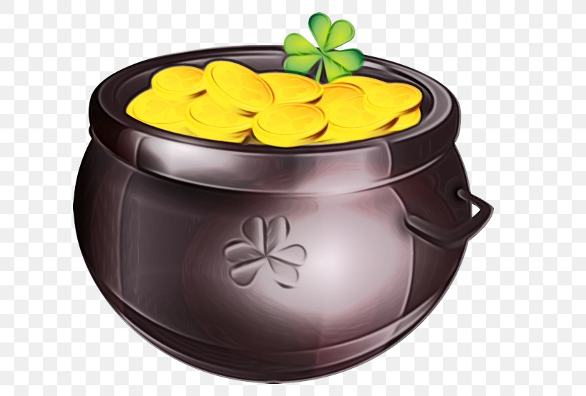 Lid Cookware And Bakeware Stock Pot Plant Clover, PNG, 650x555px, Watercolor, Clover, Cookware And Bakeware, Lid, Paint Download Free