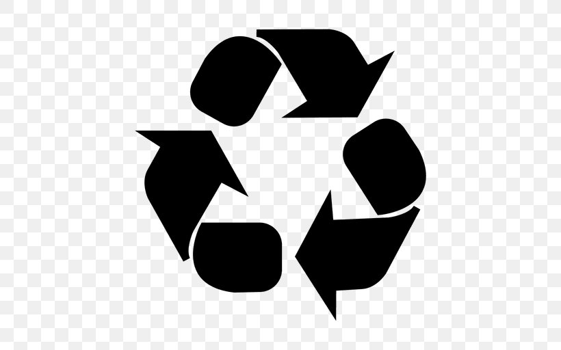 Recycling Symbol Logo Sticker, PNG, 512x512px, Recycling Symbol, Black, Black And White, Label, Logo Download Free