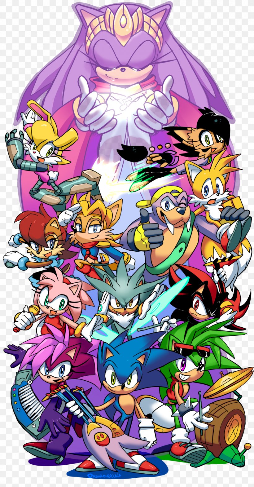 Sonic The Hedgehog Amy Rose Sonia The Hedgehog Sonic The Fighters Cream The Rabbit, PNG, 1200x2300px, Watercolor, Cartoon, Flower, Frame, Heart Download Free