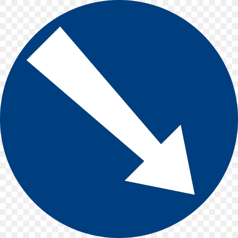Traffic Sign Mandatory Sign Arrow, PNG, 1024x1024px, Traffic Sign, Area, Blue, Brand, Keep Right Download Free