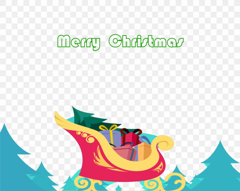 Santa Claus Sled Christmas, PNG, 2094x1667px, Christmas, Aqua, Area, Brand, Clip Art Download Free