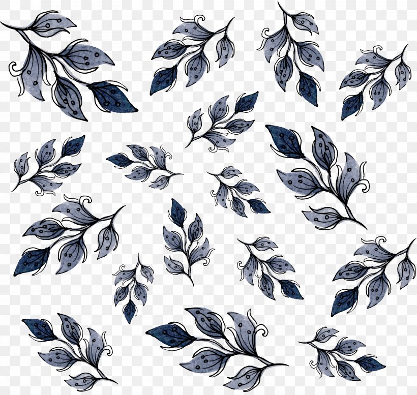 Watercolor Painting Motif, PNG, 2598x2462px, Watercolor Painting, Black And White, Blue, Color, Motif Download Free