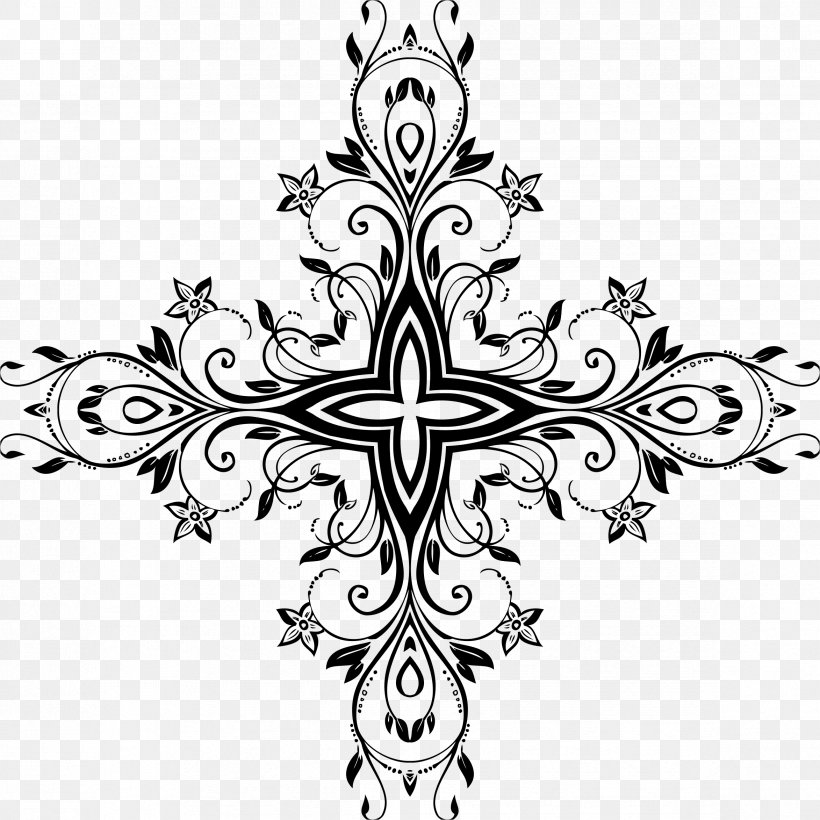 Christian Cross, PNG, 2346x2346px, Silhouette, Christian Cross, Cross, Drawing, Line Art Download Free