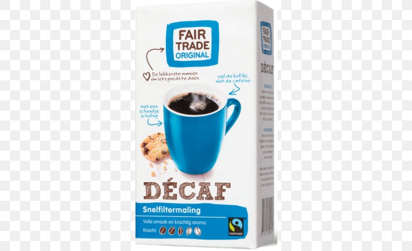 Instant Coffee Stichting Fair Trade Original Fair Trade Coffee, PNG, 500x500px, Coffee, Beslistnl, Cup, Drink, Fair Trade Download Free