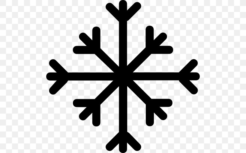 Snowflake Symbol Winter, PNG, 512x512px, Snowflake, Black And White, Crystal, Ice, Leaf Download Free