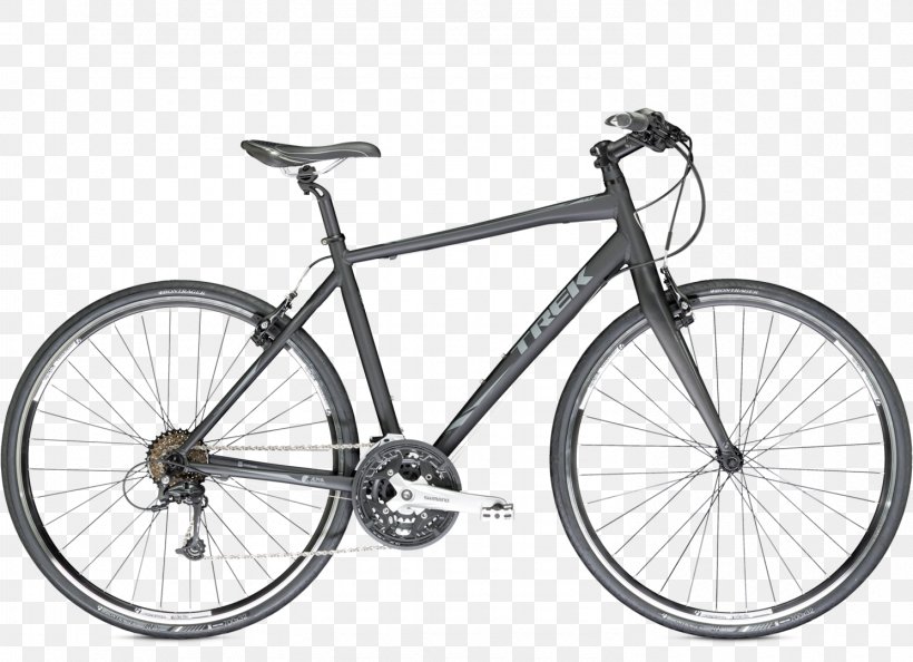 Trek FX Trek Bicycle Corporation Hybrid Bicycle Road Bicycle, PNG, 1490x1080px, Trek Fx, Bicycle, Bicycle Accessory, Bicycle Drivetrain Part, Bicycle Frame Download Free