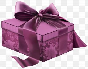 purple gift ribbon