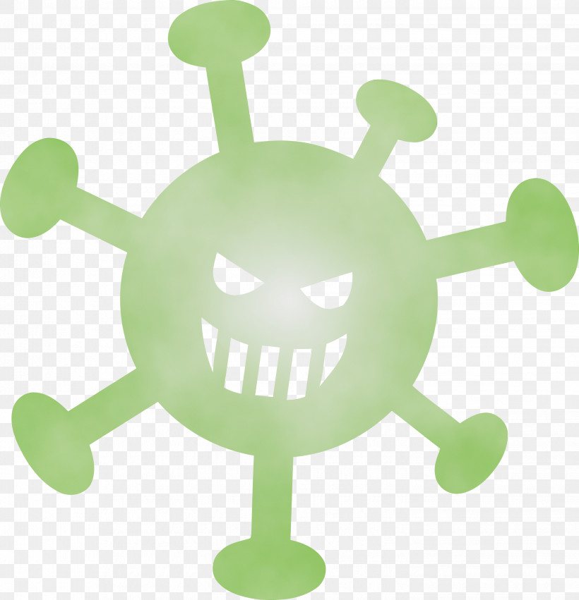 Green Cartoon Symbol, PNG, 2888x3000px, Virus, Cartoon, Corona, Coronavirus, Green Download Free