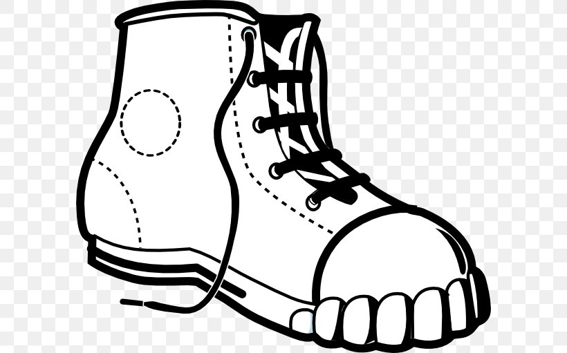 Shoe Sneakers Stock.xchng White Clip Art, PNG, 600x511px, Shoe, Area, Black, Black And White, Converse Download Free