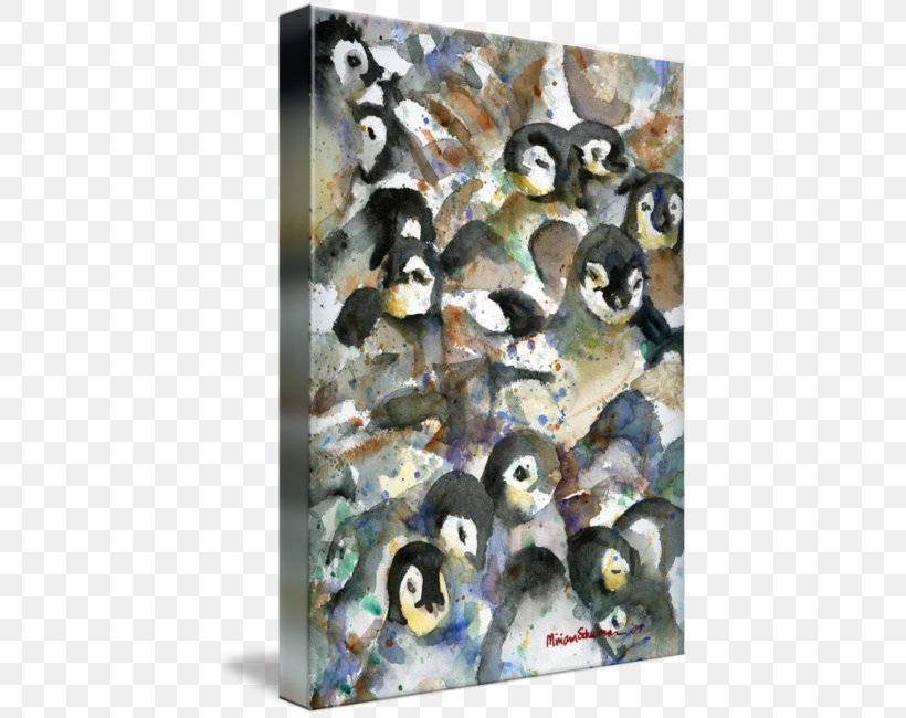 Penguin Watercolor Painting Oil Painting Art, PNG, 430x650px, Penguin, Abstract Art, Art, Bird, Canvas Download Free