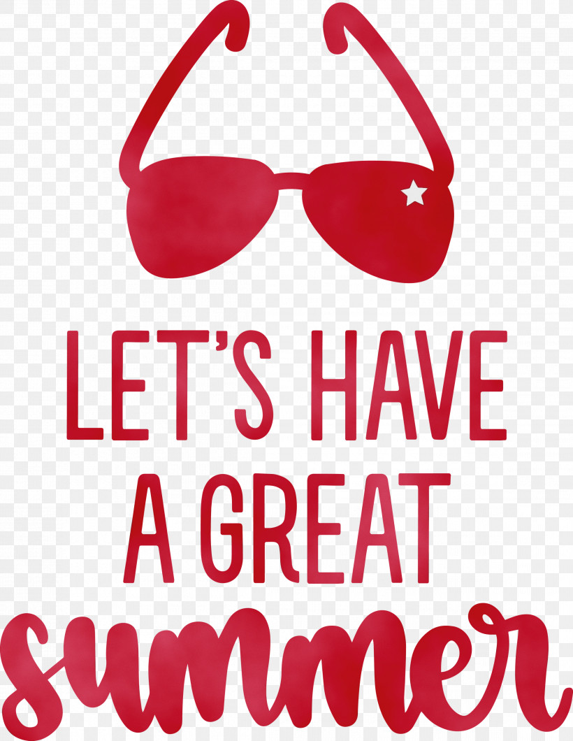 Sunglasses Logo Goggles Typography Red, PNG, 2319x3000px, Great Summer, Geometry, Goggles, Humour, Line Download Free