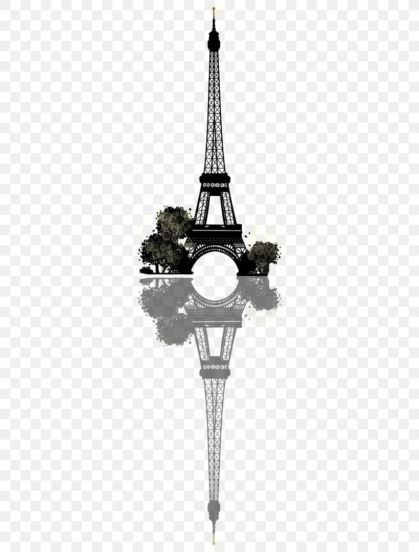 Eiffel Tower Monument Building, PNG, 294x1080px, Eiffel Tower, Architecture, Black And White, Building, Ceiling Fixture Download Free
