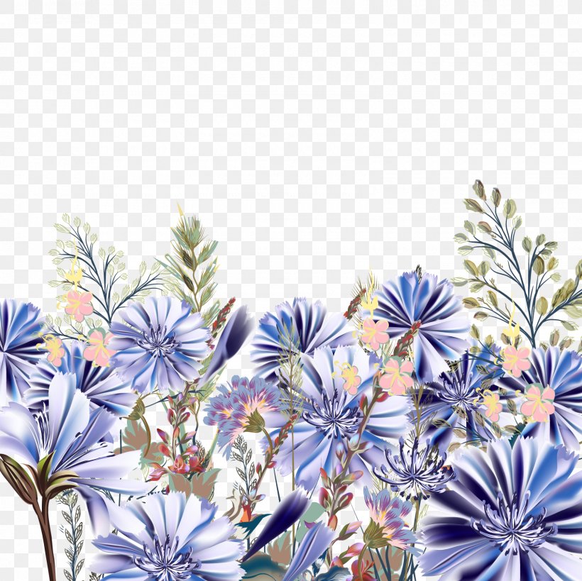 Euclidean Vector Download, PNG, 1600x1600px, Flower, Blue, Cut Flowers, Flora, Floral Design Download Free
